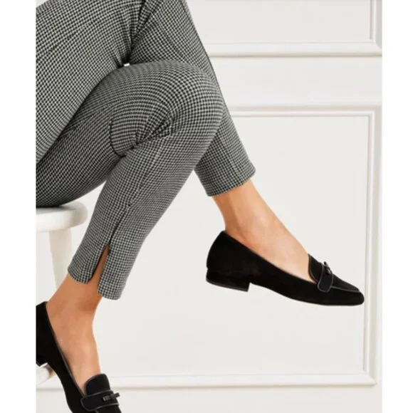 Talbots Soho Leggings - Tiny Houndstooth in Black and White - Picture 1 of 5